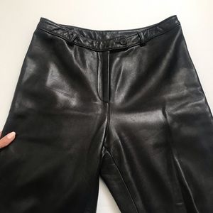Black 100% leather pants